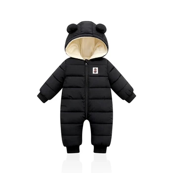 

overalls baby clothes Winter Plus velvet New born Infant Boys Girls Warm Thick Jumpsuit Hooded Outfits Snowsuit coat kids Romper