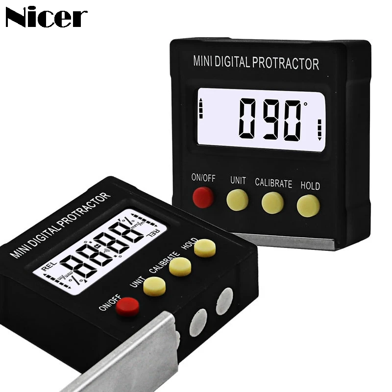 

360 Degree Mini Digital Protractor Inclinometer Electronic Level Box Magnetic Base Measuring Tools
