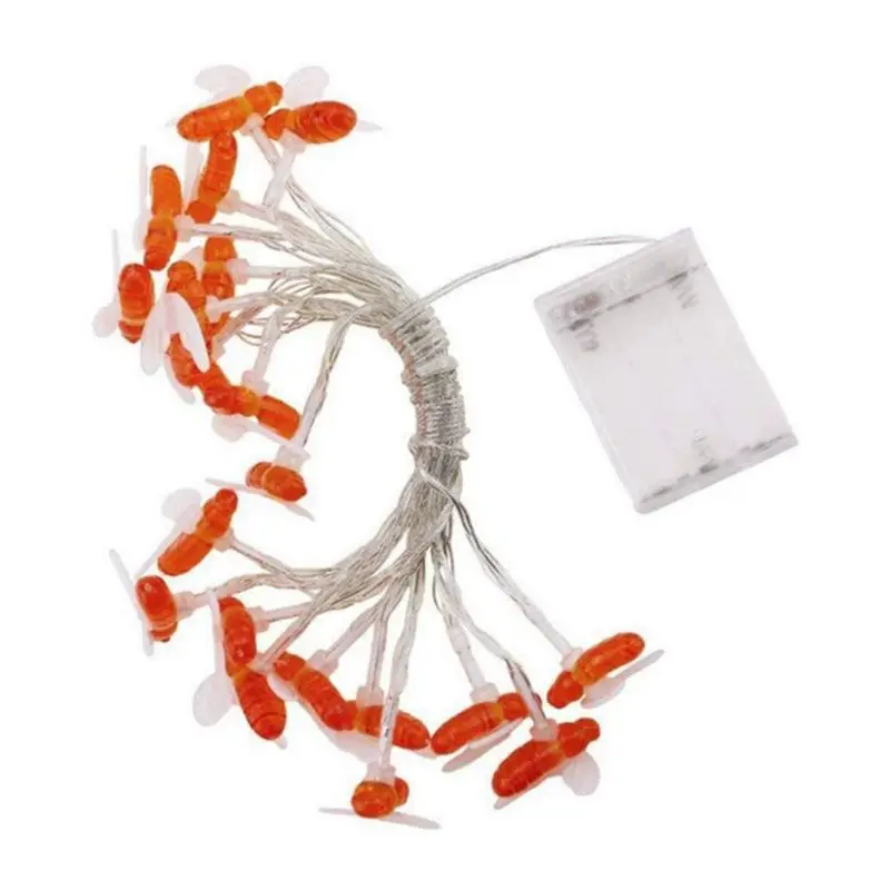 

Remote Bee String Lights,20 Led Bee Shape Fairy String Lights Battery Operated String Lights for Garden, Patio, Lawn Decoration