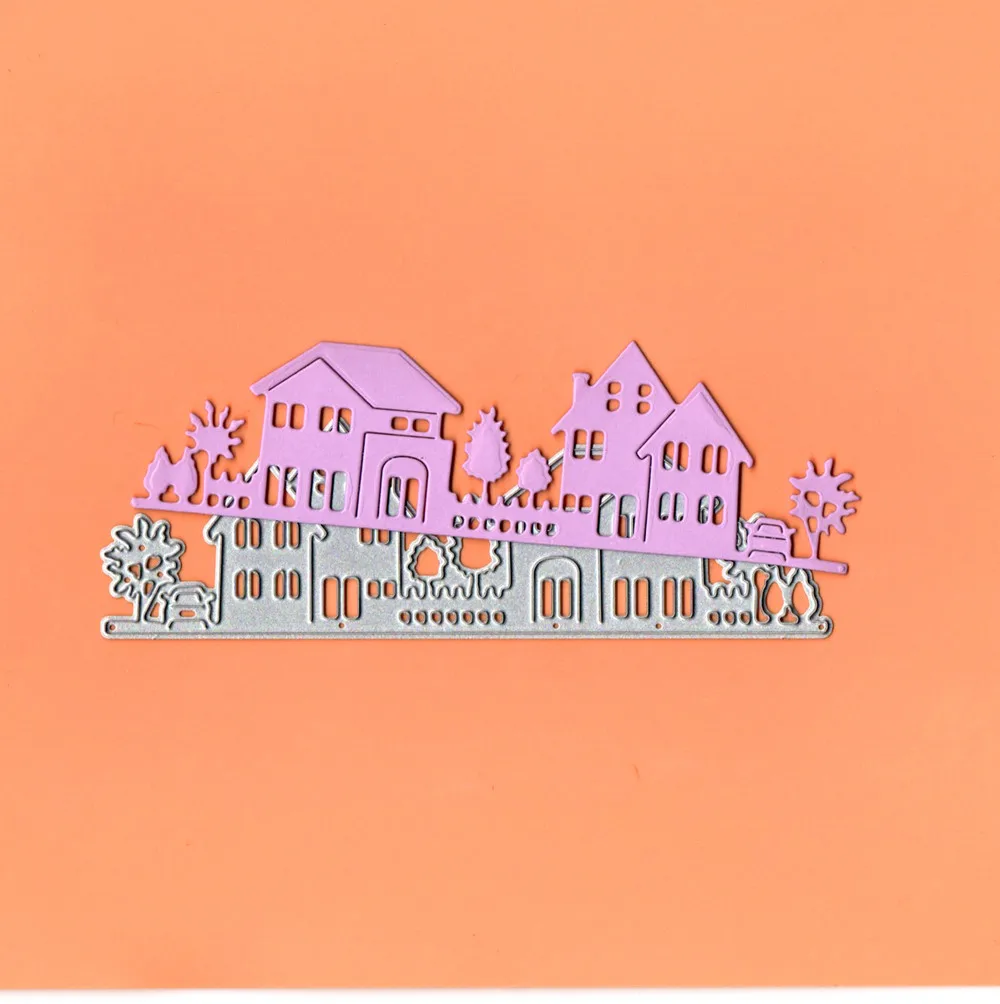 

House Tree Dies Scrapbooking Stencils Template for DIY Embossing Paper Photo Album Cards Making Metal Die Cutting Die New