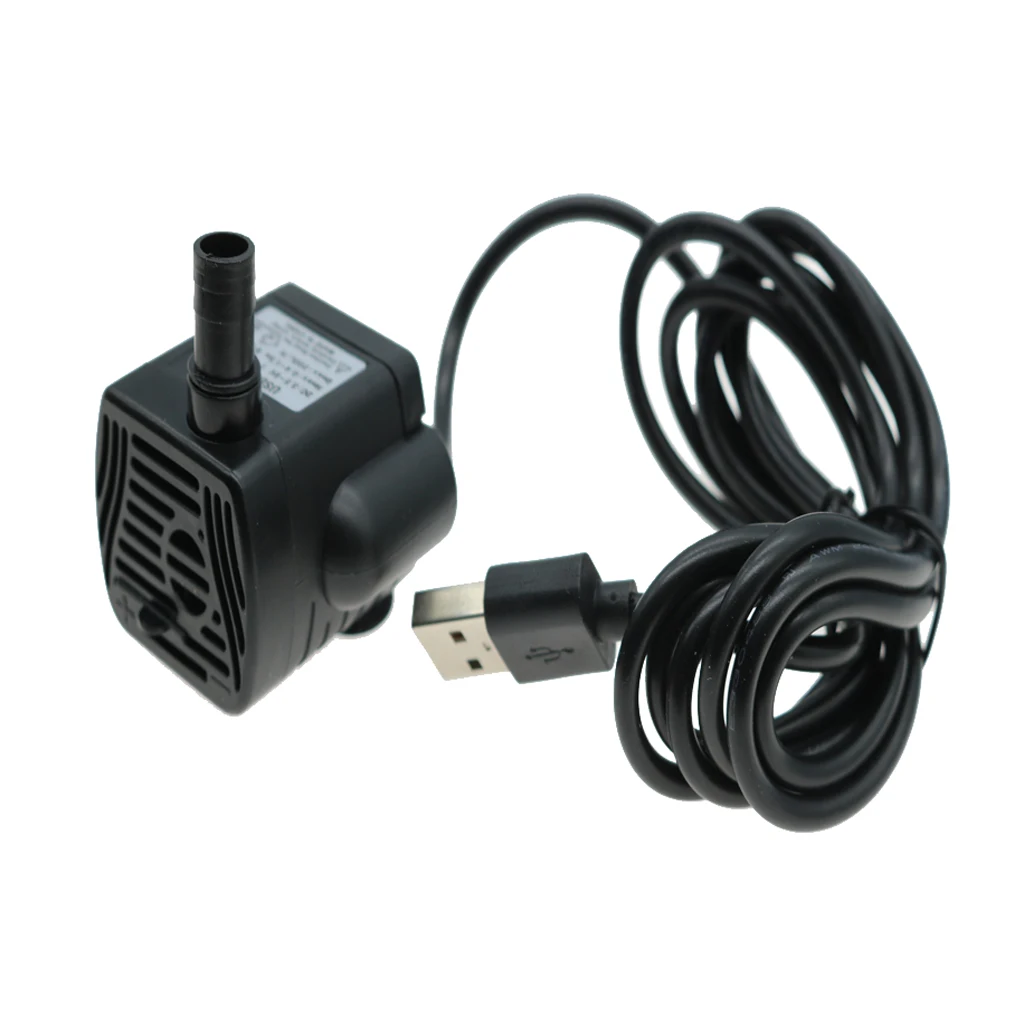 200L/H, 1.5W Submersible Water Pump USB, For Pond, Aquarium, Fish Tank Fountain, Powerful Water Pump with 5.9ft Power Cord
