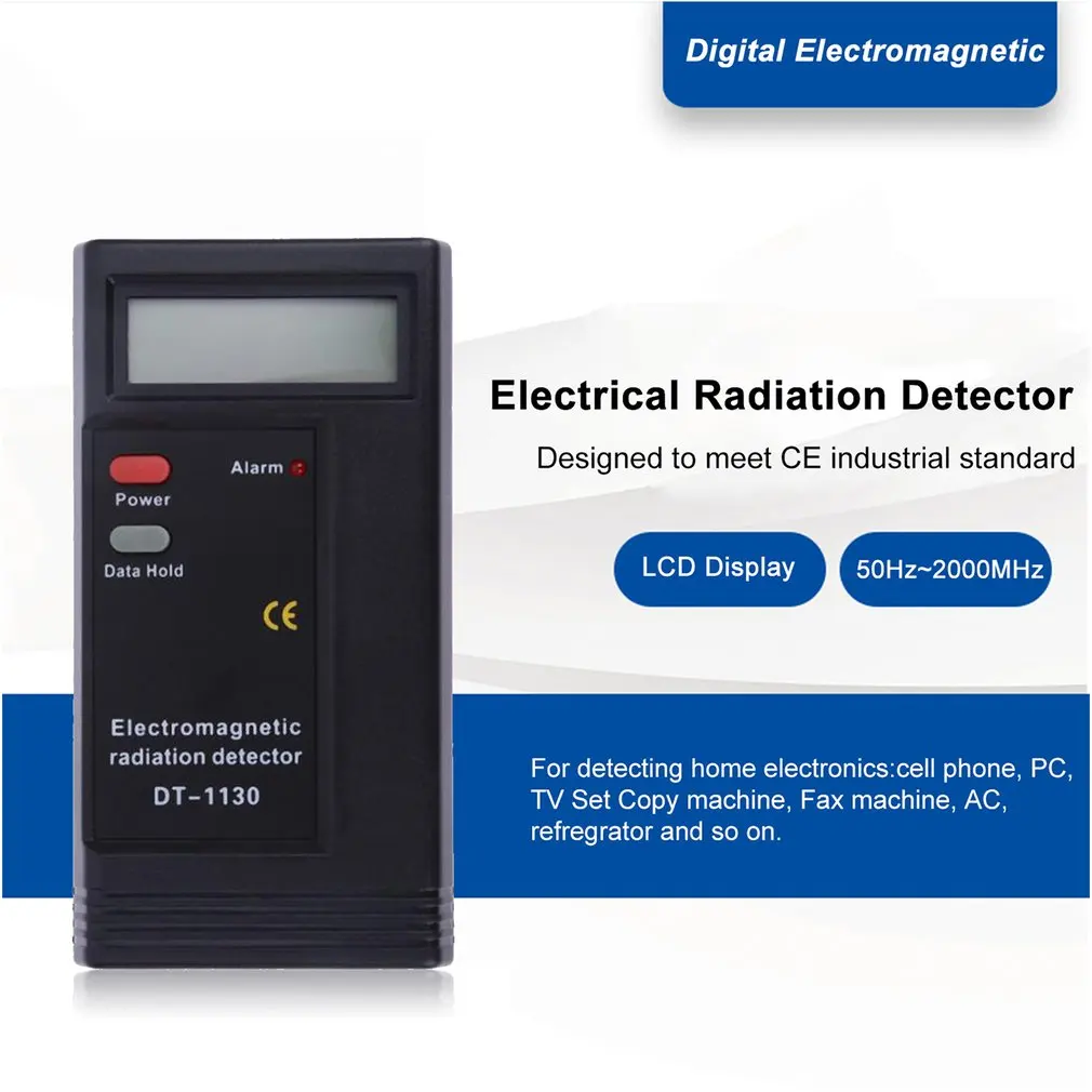 Профессиональный ЖК-цифровой детектор электромагнитного излучения EMF метр Дозиметр Тестер инструмент для измерения радиации