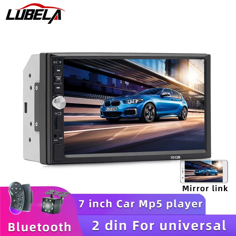 7 inch Universal 2 din Car Radio Bluetooth MP3 Mp5 Multimedia Video Player Automatic FM Stereo Audio USB SD TF Rear View Camera |