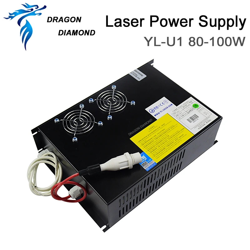 Fonte de Alimentação do Laser do Co2 para 80 Tubo do Laser do Co2 para a Máquina de Corte da Gravura do Laser do Co2 Yongli Laser Co2 80-100 w 100 do