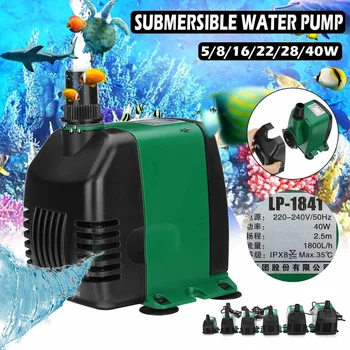 

5/8/16/22/28/40W 220V Multifunctional Aquarium Water Pumps Tank Pond Pool Fountains Pump Submersible Fish Pond Water Pump