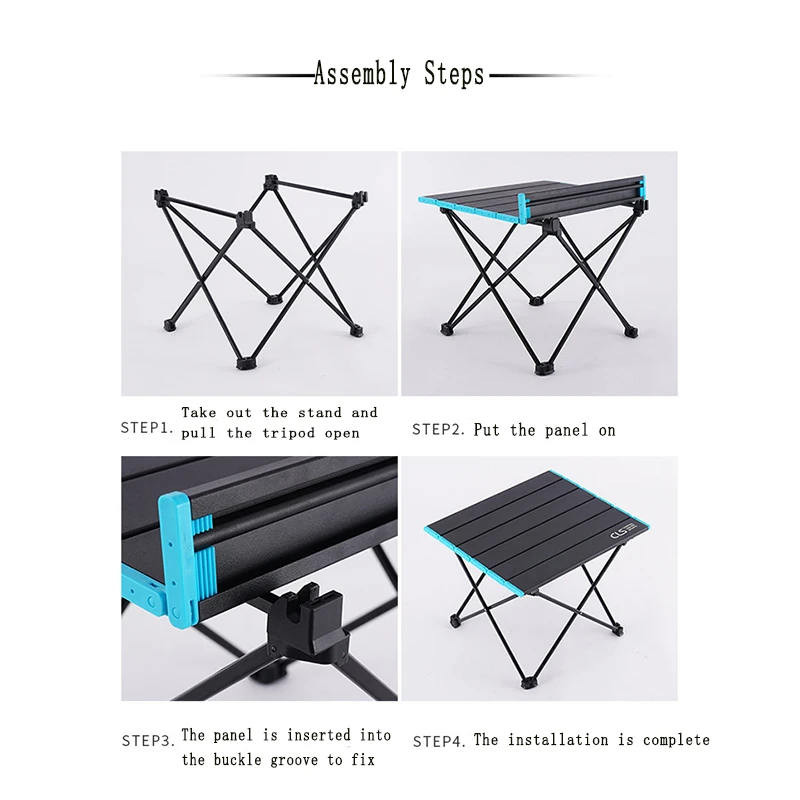 Picnic Portable Folding Camping Table Aluminum Alloy Foldable Picnic Tables Outdoor Desk Barbecue Table Hiking Traveling Table
