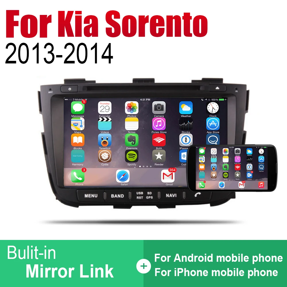 ZaiXi Android автомобильное радио стерео DVD GPS навигация для Kia Sorento 2013 ~ 2014 Bluetooth wifi 2din
