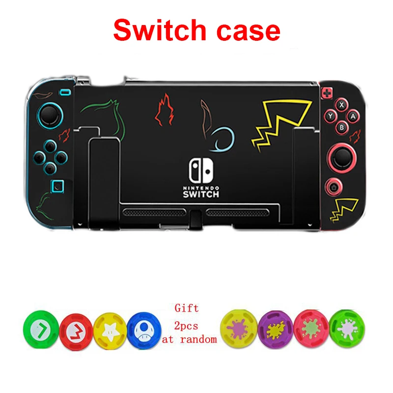 Жесткий Чехол-подставка Pokemons с защитой от отпечатков пальцев для Nintendo doswitch, игровые аксессуары