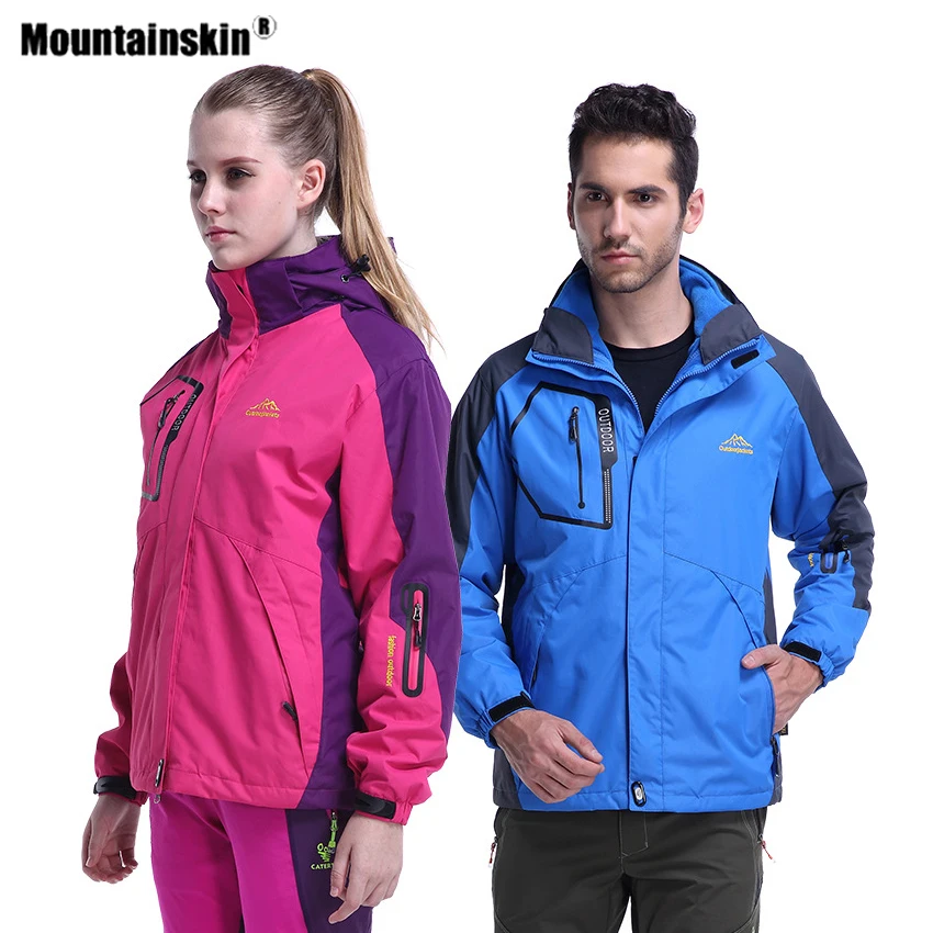 

Mountainskin Men Women Winter 2 pieces Softshell Fleece Hiking Jackets Outdoor Sports Camping Trekking Thermal Skiing Coat VA642