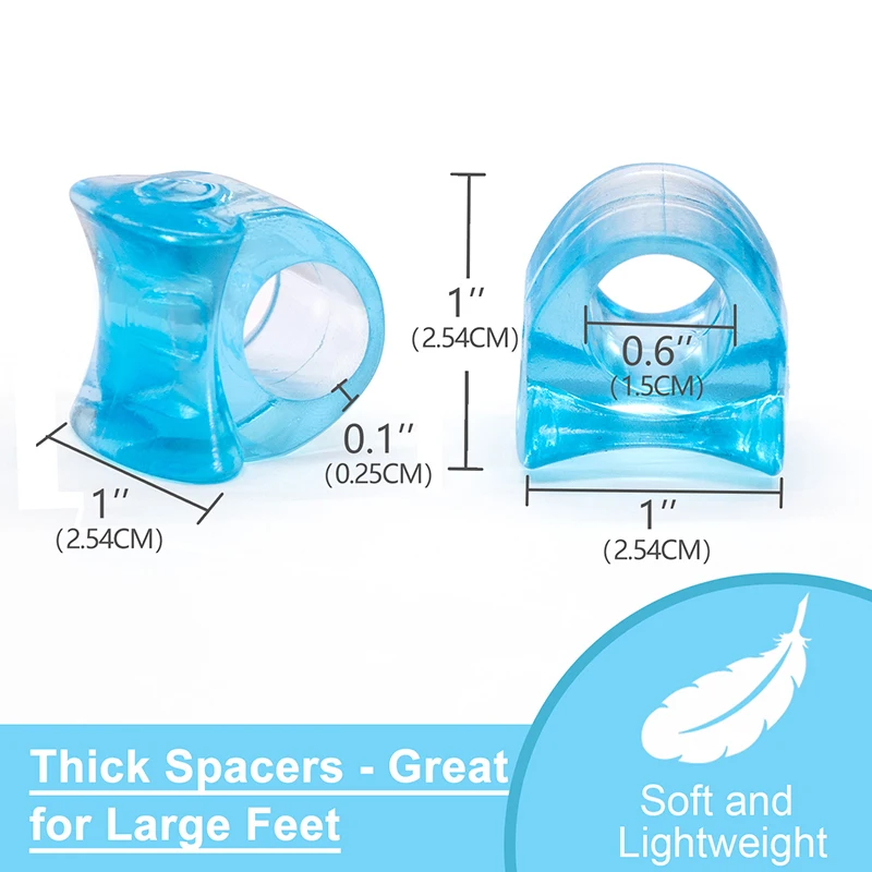 10pcs=5pairs Blue Silicone Gel Toe Separator Hallux Valgus Thumb Corrector Soft Bunion Spacers Foot Care Tool Pedicure D2853