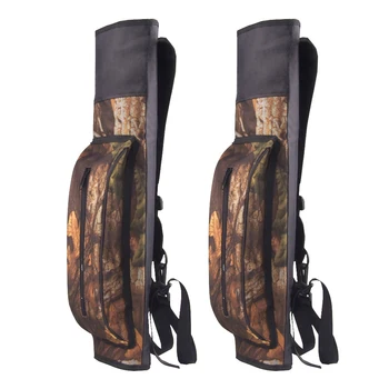 

2 Pieces 3 Point Harness Fixation Outdoor Hunting Training Camo Archery Arrow Holder Bow Back Quiver Archery Accessories