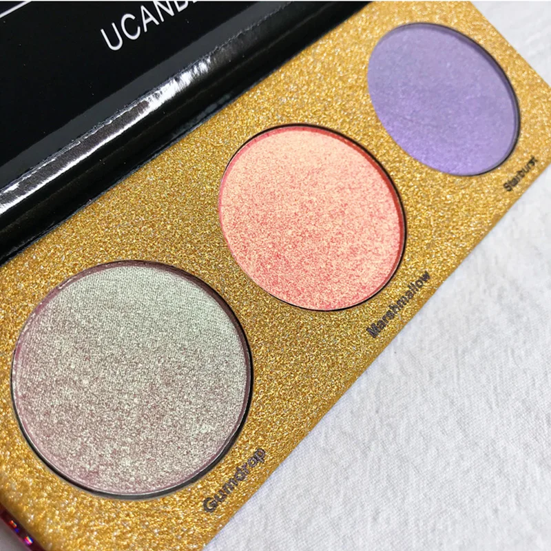 UCANBE блеск n glow хайлайтер палитра Дуо хром голографический контур лица макияж