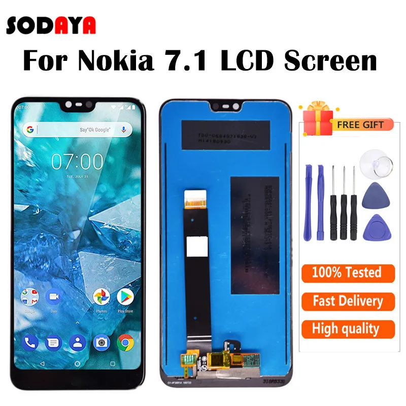 ЖК дисплей и дигитайзер сенсорного экрана в сборе для Nokia 7 1 запасные части