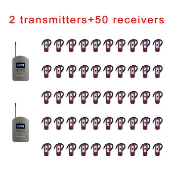 

Wireless Tour Guide System ( 2 Transmitter + 50 Earhook Receiver+ 1 Charging Case ) / Conference Communication System / Headset
