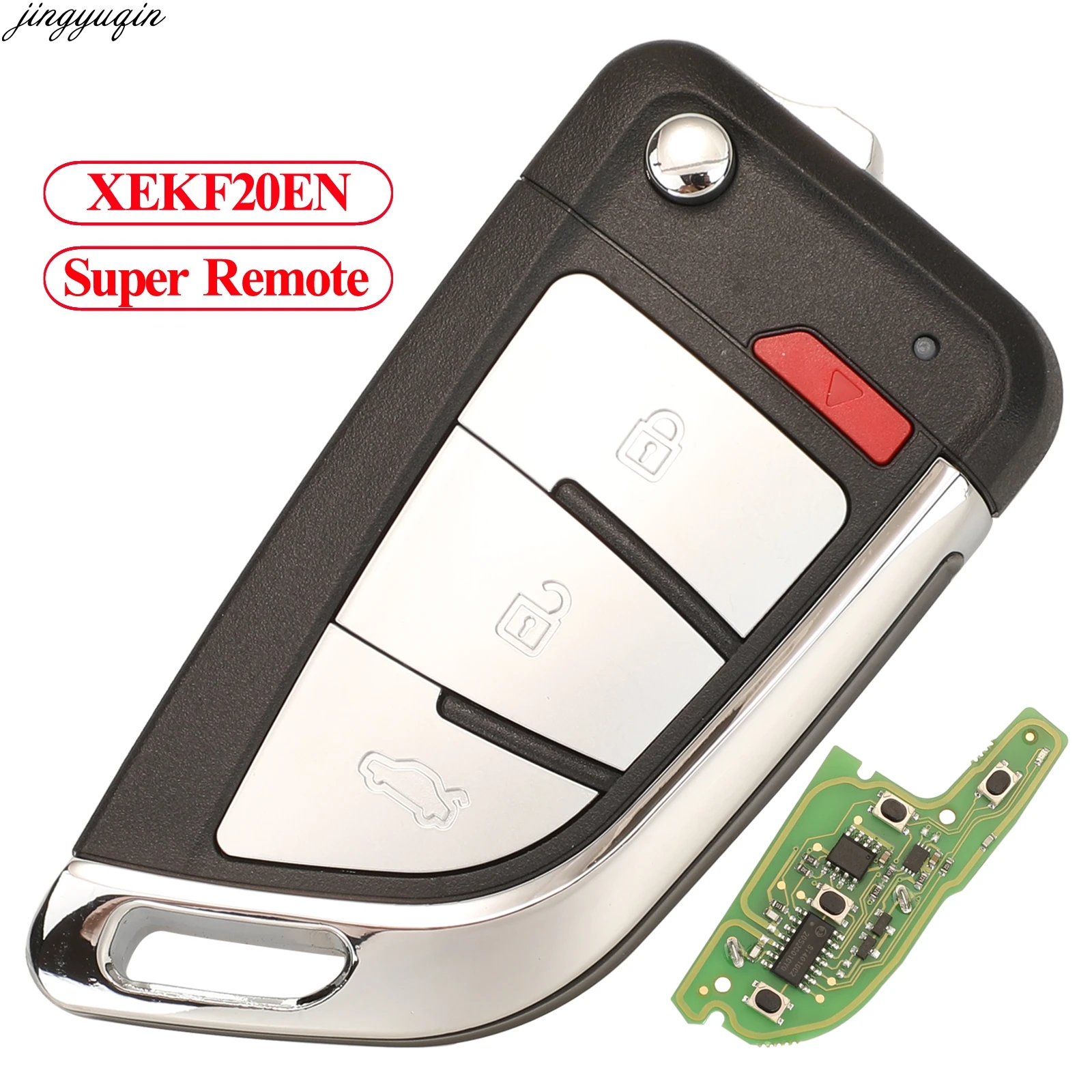 Jingyuqin XEKF20EN Universal VVDI Super Remote Control Car Key Knife Shape For BMW Style Xhorse VVDI2 Mini Key Tool 4 Buttons xhorse xekf21en with super chip 3 buttons for vvdi mini key tool max vvdi2 key programmer universal super remotes