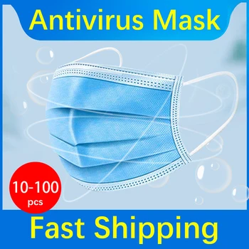 

50 Pcs Respirator Disposable Face Mask Mouth Mask Protective Caps Dropshipping Pm2.5 Wholesale Anti Dust Proof Custom Dust Masks