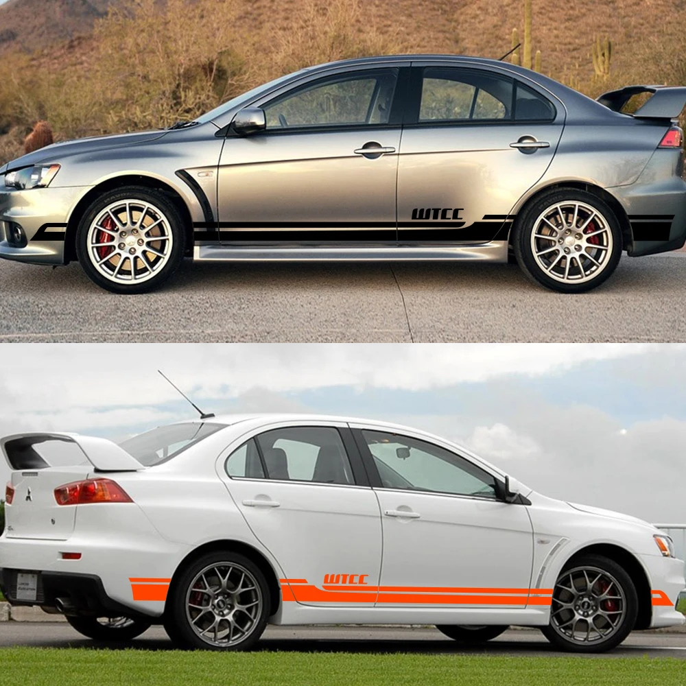 2 шт. для MITSUBISHI Lancer EX Evolution 9 10 автомобильные боковые наклейки Автомобильная виниловая пленка наклейки автомобильный Стайлинг автомобильные принадлежности для тюнинга