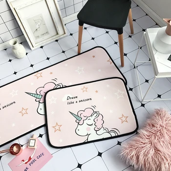 

Cartoon Pink Unicorn Flamingos Rug Carpets Floor Mats Animal Printed Bathroom Kitchen Carpets Doormats for Living Room Anti-Slip