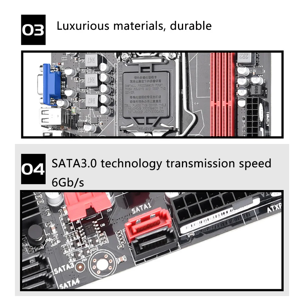 Gtiing компьютерная материнская плата набор B75 LGA 1155 с Intel Core I5 3470S CPU 2x8GB = 16GB 1600MHz DDR3