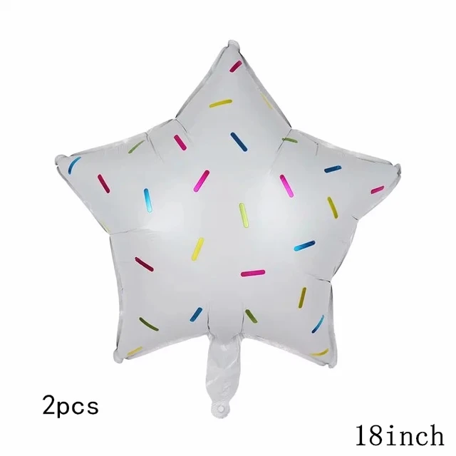 32Inch Donut Digital Foil Balloon Fruit Ice Cream Helium Balloon Birthday Party Decoration Kids Toy Sweet Digital Balloon Showe 2pcs as picture