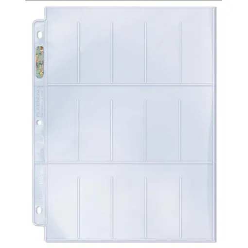 20 pages Ultra.Pro 15 pockets Acid free cards page for Tobacco Cards Star card Board game collecible holder album | Спорт и