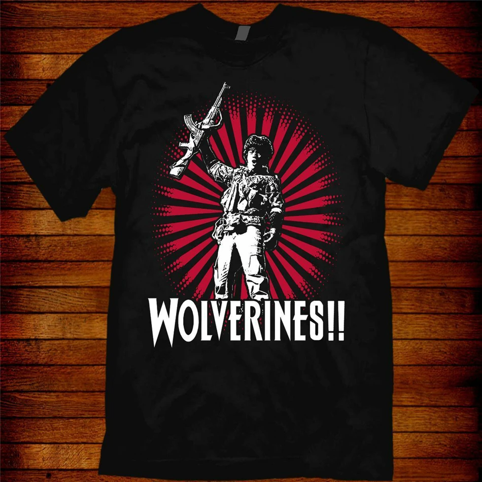 Футболка с принтом Красный рассвет и Росомахи! Красная 1984 80s m ovie s M L XL 2XL 3XL