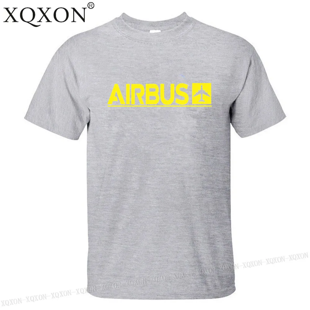 XQXON-, новые Забавные футболки, летние мужские хлопковые футболки, мужские футболки с принтом Airbus, K712 - Цвет: Gray