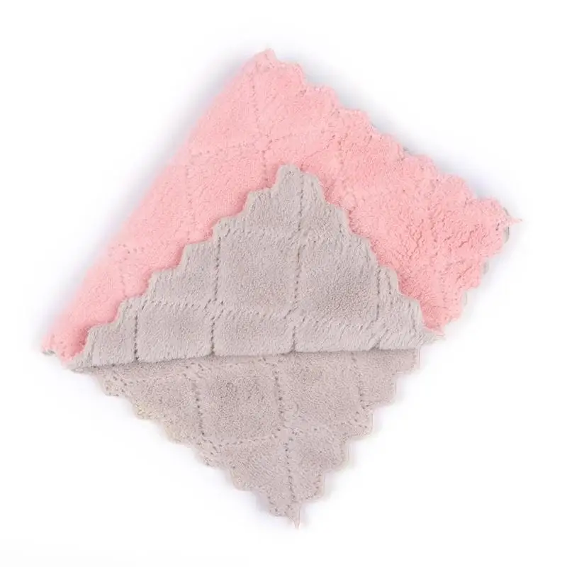 

Kitchen Dish Cloth Super Absorbent Microfiber Thicken Tableware Cleaning Towel Double Layer Cleaning Cloths Gadgets Kitchen Tool