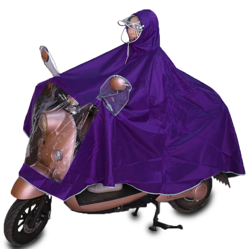 Непромокаемый мужской женский непроницаемый мотоциклетный плащ от дождя для езды на велосипеде двойной колпачок пещеры прозрачный капюшон от дождя Шестерня Двойной плащ