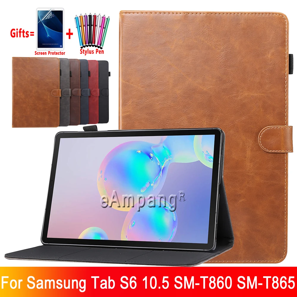 Чехол для Samsung Galaxy Tab S6 10 5 чехол T860 T865 SM-T860 SM-T865 кожаный премиум класса с