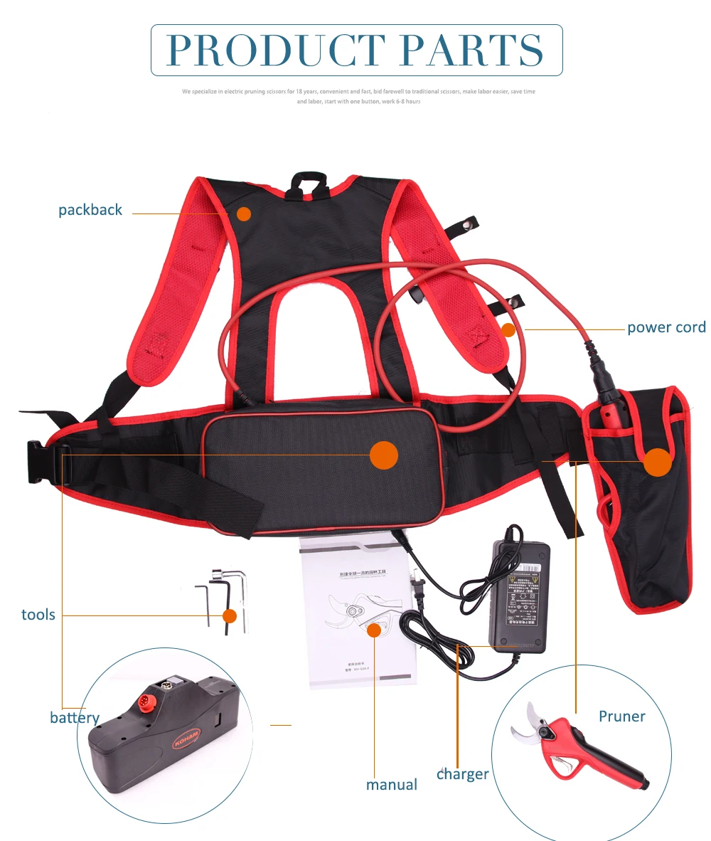 Два комплекта секаторы для продвижения, литиевая батарея питание Электрический секатор виноградник и Orchard WSP-1