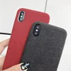 Fashion Plain Fabric Case For iphone XS MAX XR X Canvas Phone Case For iphone 12 11 pro max 6s 7 8 plus SE Soft Plush Cloth Case ► Photo 3/6