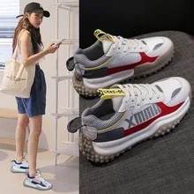 

Spring/Autumn 2021 New Women Shoes Mesh Breathable Platform Shoes Fashion Sneakers Low Cut Casual Shoes for Women Sneakers