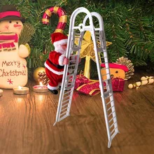 Merry Christmas Электрический Санта Клаус альпинистская лестница кукла отец Рождественская музыка вверх и вниз игрушка для детей год рождественские подарки