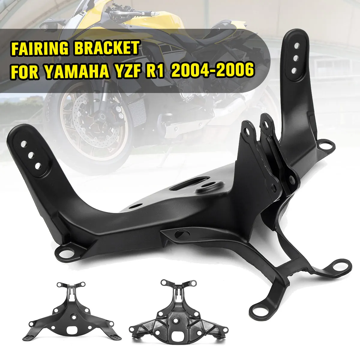 Черная мотоциклетная головка Cowling передний верхний обтекатель для Yamaha YZF R1 2004 2005 2006 фара обтекатель кронштейн держатель