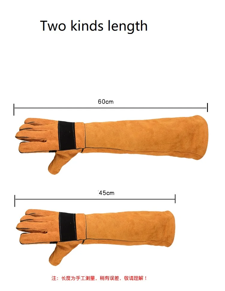 Anti-bite Safety Gloves For Dog Cat Reptile Glove Long Leather Pets Grasping Biting Protective Glove Gardening Work Train Gloves