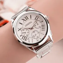 Aliexpress - New Brand 3 Eyes Silver Geneva Casual Quartz Watch Women Stainless Steel Dress Watches Relogio Feminino Ladies Clock Hot Sale
