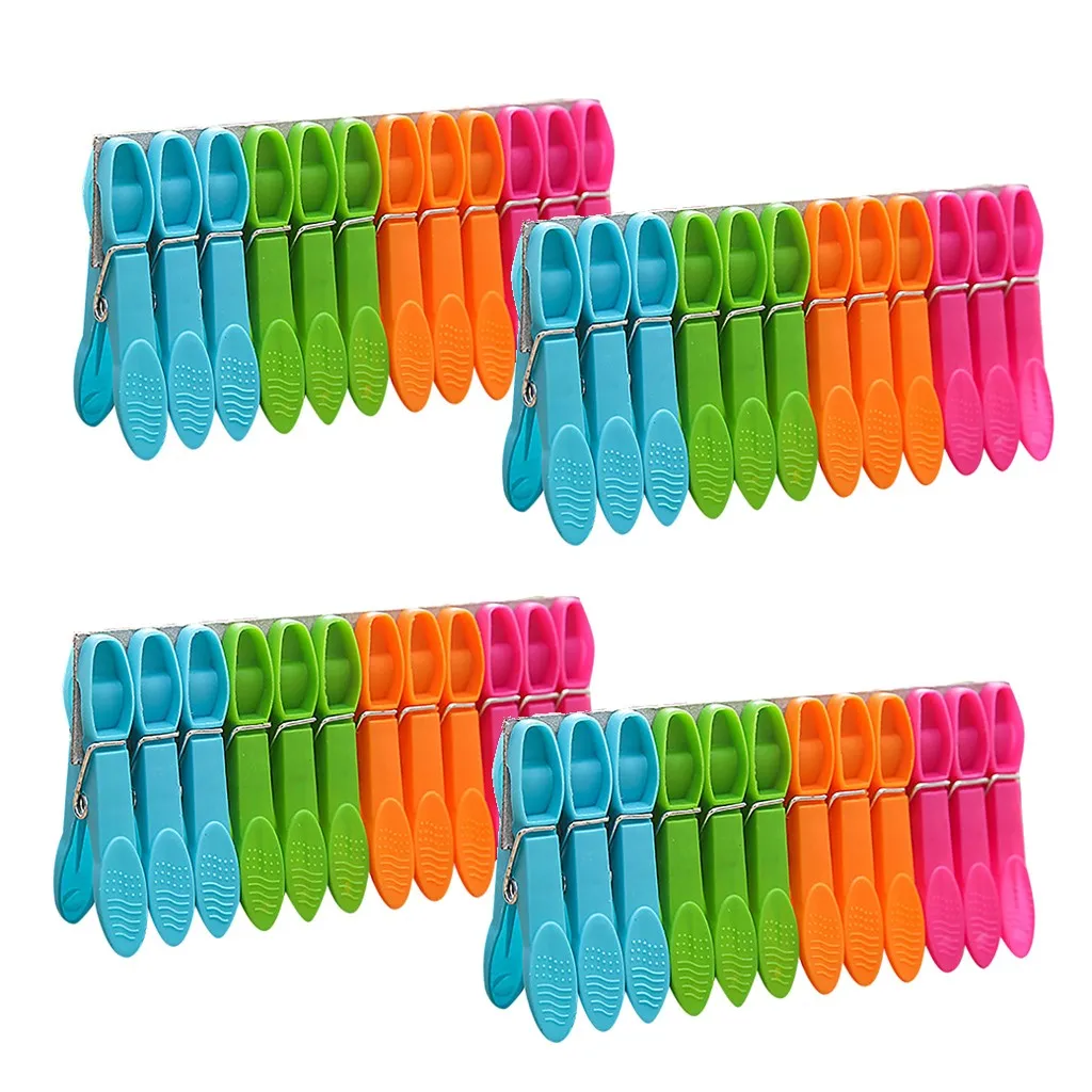 New 24 Pc Plastic laundry Clothes Pegs Indoor Outdoor Use 