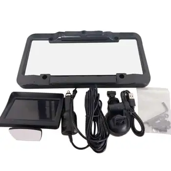 

4.3inch Lcd Screen Car Monitor Kit Solar Wireless Adjustable Lens License Plate Backup Camera Rear View Video Hd for Vehicle Bus