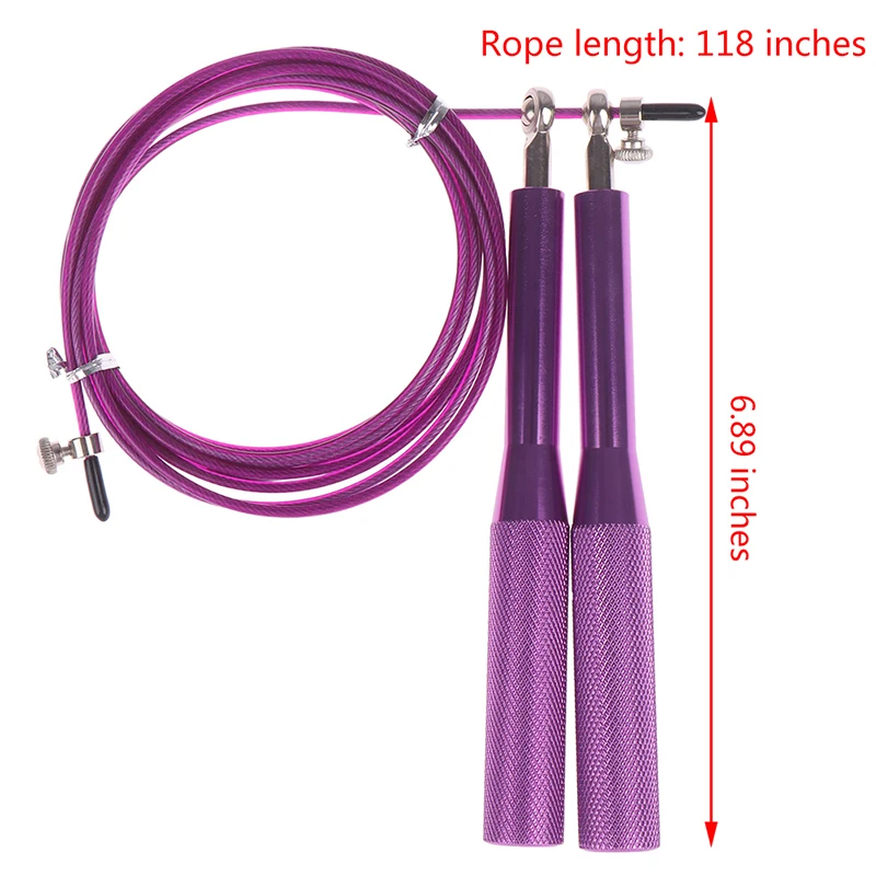 1 Pcs Adjustable Jumping Rope Aluminum Alloy Handle Wire Rope Skipping Training