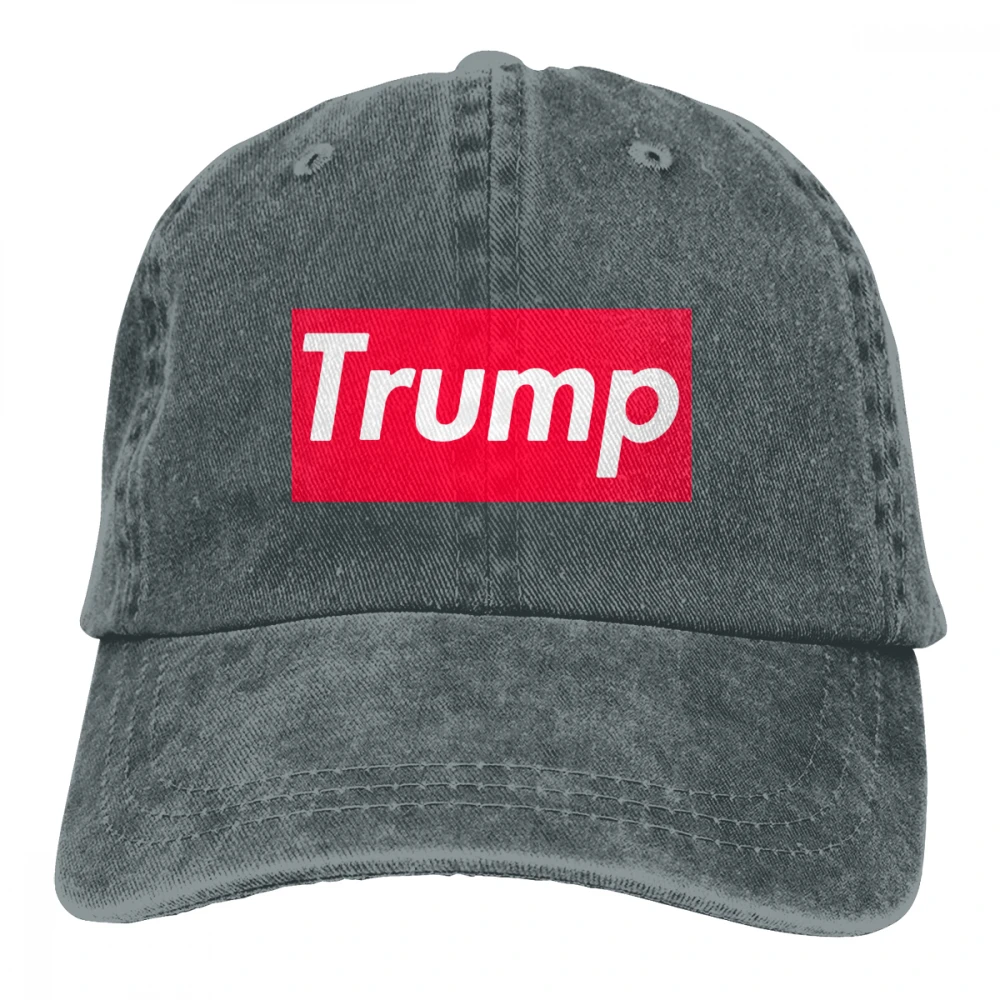 Trump красная коробка стиль Casquette черный унисекс Мужские Женские джинсовые бейсболка с ремешком кепки Регулируемый Гольф папа шляпа