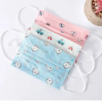 

10/lot pcs Anti-Fog Face Mouth Disposable Mask 100% Cotton Children Kid Cartoon Cute PM2.5 Dust Masks