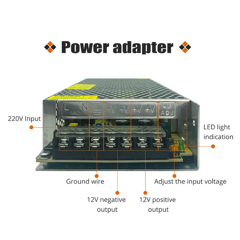 DC12V 1A 2A 3A 5A 8.5A 10A 15A 20A 30A трансформаторы для Светодиодный светильник ing адаптер драйвер для светодиодный полосы светильник int