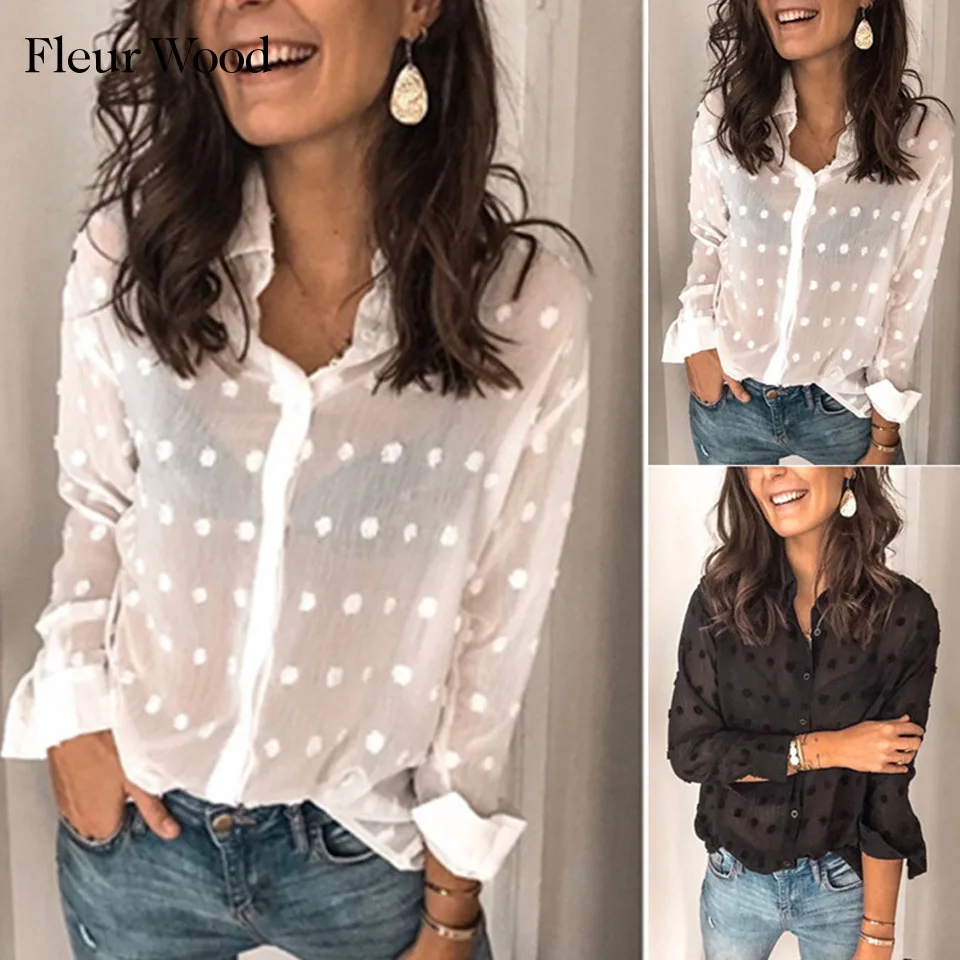 FLEUR древесины блузка женская верхняя одежда с длинным рукавом женские блузы