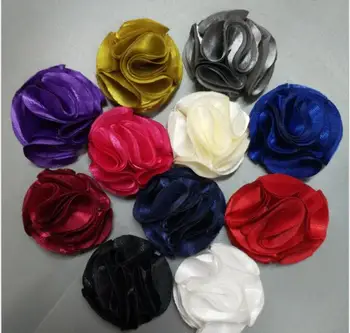 

12Colors Diy 100Pcs/Bag 3.5cm Rose Flowers Satin Rose Ribbon Flowers DIY For Make Wedding Bouquet Flower AccessoriesViolet