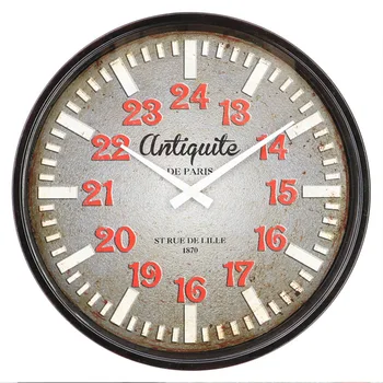 

Vintage Digital Pattern Wall Clock Personality Creative Roman Digital Wall Clock Living Room Bedroom Home Decoration Clock