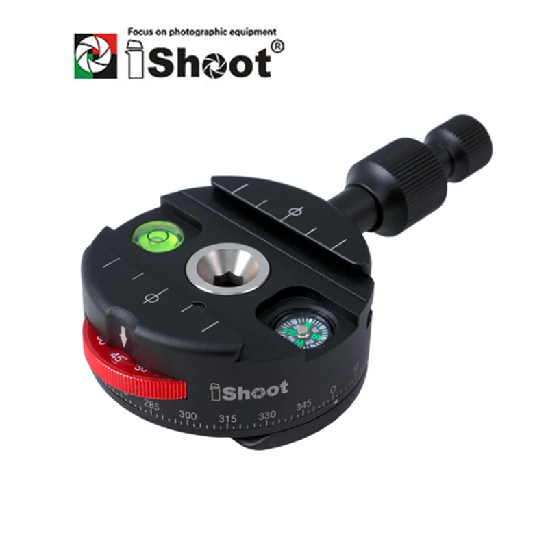 

iShoot 360'All-metal Coaxial Indexing Fluid Panning Clamp Panoramic Head for RRS ARCA-SWISS KIRK Ball Head Camera Quick Release