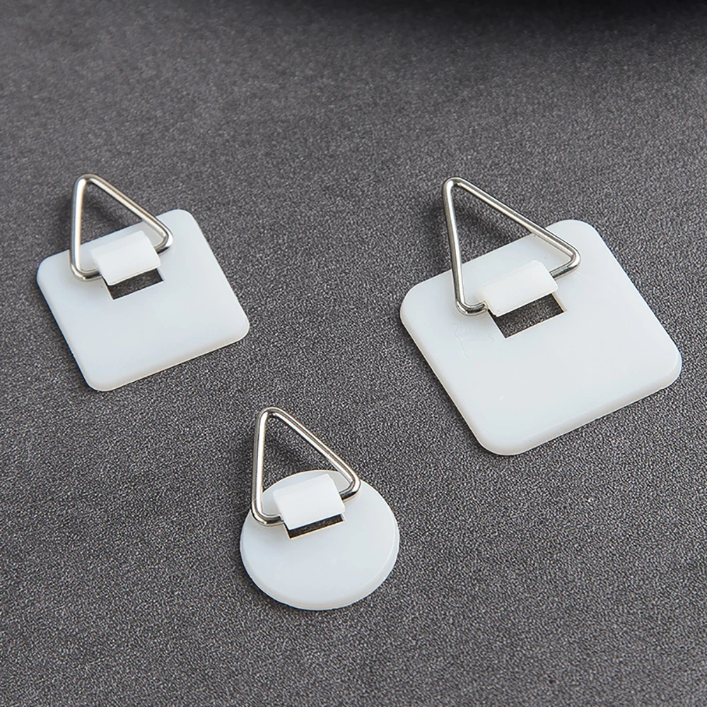 Storage hook 40PCS invisible adhesive plate hanger set vertical plate holders for the wall dish hook portable self-adhesive wall holder
