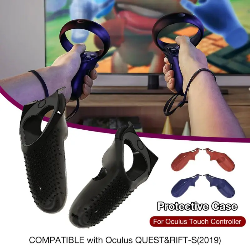1 пара защитный чехол силиконовый чехол для Oculus Touch контроллер совместим с Oculus QUEST& RIFT-S