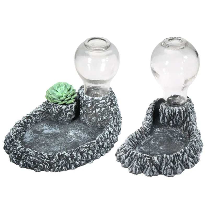 

Water Feeding Device Dispenser Resin Glass Bottle Terrarium Reptile Water Dish Feeder Feeding Food Pet Supplies Reptile Pets
